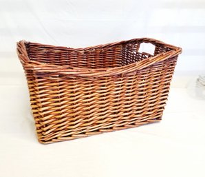 Rectangular Woven Wicker Storage Basket