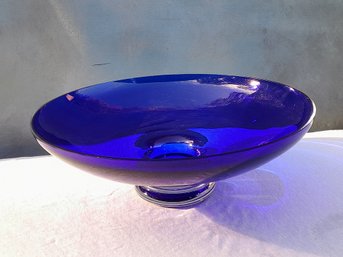 Cobalt Blue Pedestal Bowl