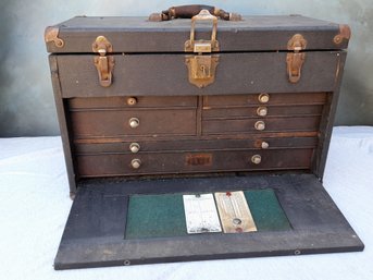 Vintage Tool Box For Screws And Drill Bits