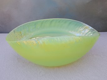 Iridescent  Yellow Bowl