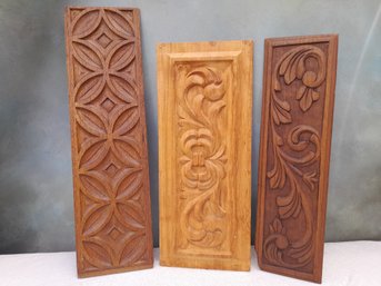 Architectual Wood Carved Plaques Lot #5