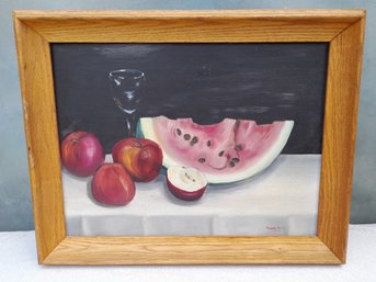 Signed Oil On Board- Fruit Still Life