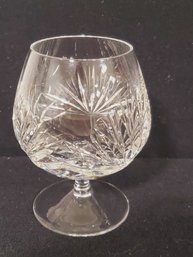 Single Large Vintage Clear Cut Crystal Brandy Snifter