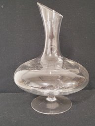 Clear Contemporary Footed Glass Wine Decanter