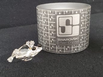 Retired Swarovski Silver Crystal 7642 NR 048 Frog Prince Mini Figurine In Original Box