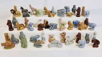 Great Assortment Of 58 Adorable Porcelain Wade Whimsie Figurines 1974 -1984  England