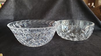 WATERFORD CRYSTAL 2 MEDIUM SIZE BOWLS