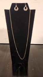 Silver Tone Necklace And Earrings