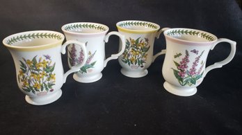 PORTMEIRION BOTANIC GARDEN TERRACE SET OF 4 MUGS