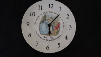 WEDGEWOOD PETER RABBIT BEATRIX POTTER 8' CLOCK