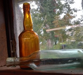 Pair Antique Bottles