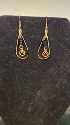 Gold Tone Teardrop Earrings