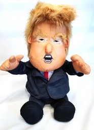 TekkyToys Pull My Finger Farting Donald Trump Plush Figure Doll -With Animated Hair