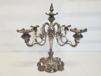 Vintage Silver Plate 4-Arm Candelabra