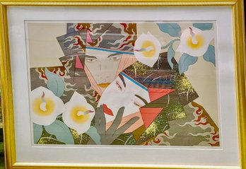 Exquisite Lithograph, By Keiichi Marakami Titled Day Dream, Is A Mixture Of Western And Eastern Art Techniques