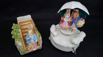 SCHMIDT 2 FIGURINES/MUSIC BOX WITH CHIPS