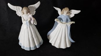 LLADRO NAVIDAD CANTANTE CHRISTMAS SINGER TREE TOPPER AND ANGEL WITH LYRE