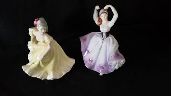 ROYAL DOULTON LOT OF 2 LADIES FIGURINES WALTZING