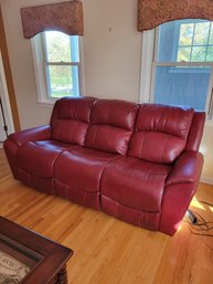 Cabernet Leather Sofa With Power Recline. Great Shape