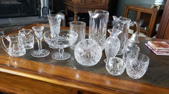 CRYSTAL: LARGE LOT 13 PIECES