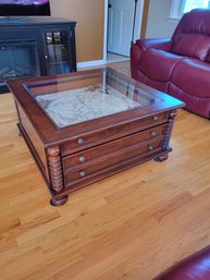 Lane Coffee Table - Beveled Glass Top.