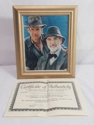 Framed Autographed Photo Harrison Ford & Sean Connery Indiana Jones With COA