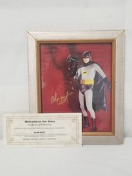 Framed Autographed Photo Adam West Batman With COA