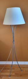 Floor Lamp With Artemis Shade. - Hammer Steel Tri Pod Frame.