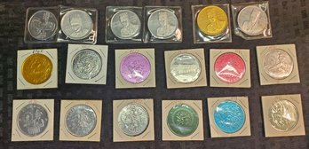 Great Lot Of 18 Vintage 1960's & 70's Melha Shriners Coins