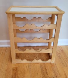 Wine Rack With Bar Top Surface.