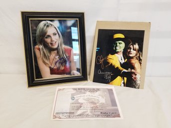 Framed/signed Cameron Diaz And Jim Carrey/cameron Diaz Signed Print WCOA