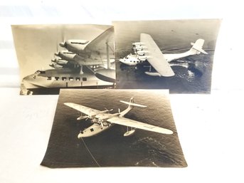 Set Of Three Vintage Military Airplane Black/white Airplane Photos