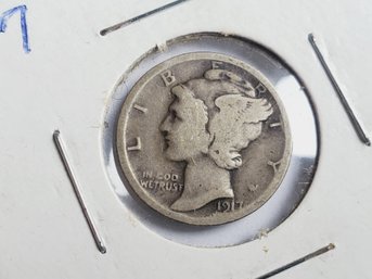 1917 US United States Silver Mercury Dime