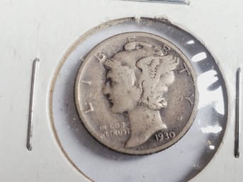 1930 US United States Silver Mercury Dime