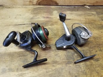 Two Vintage Fishing Spinning Reels