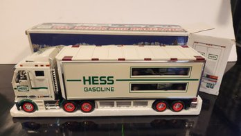 Brand New Hess Trailer And Race Cars