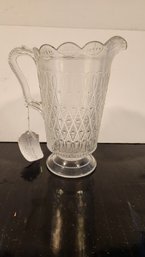 Vintage Victorian Glass Water Pitcher