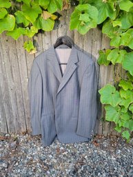 Hugo Boss Virgin Wool SportJacket.  Grey With Pinstripes.  Size 46R