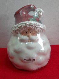 The Home Collection By St Nicholas Square Santa Cookie Jar Christmas Lot #32