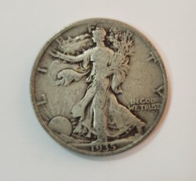 Lot #2 ~ 1935 Silver Walking Liberty Philadelphia 50-Cent Half Dollar Coin