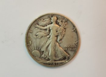 Lot #19 ~ 1941 Silver Walking Liberty Denver 50-Cent Half Dollar Coin