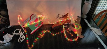 Indoor Outdoor Santa And Reindeer Lights