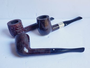 Trio Of Vintage Imported Briar Wood Tobacco Pipes-Grand Duke & Savoy Dr. Grabow