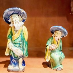 Pair Of Chinese Vintage Mudmen Figurines