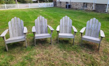 Four Beautiful Teak Outdoor Chairs.