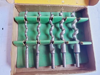 Vintage Set Greenlee Solid Center Electric Drill Bits - In Original Box