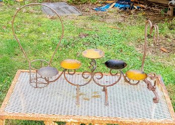 Trio Of Wrought Iron Stands And Candelabra