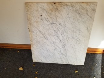 Vintage Square Piece Of White Marble