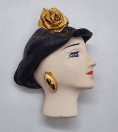 Interesting Figural Brooch Signed D.B.