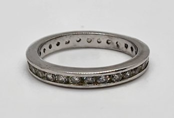 Adorable CZ Band Ring In Sterling